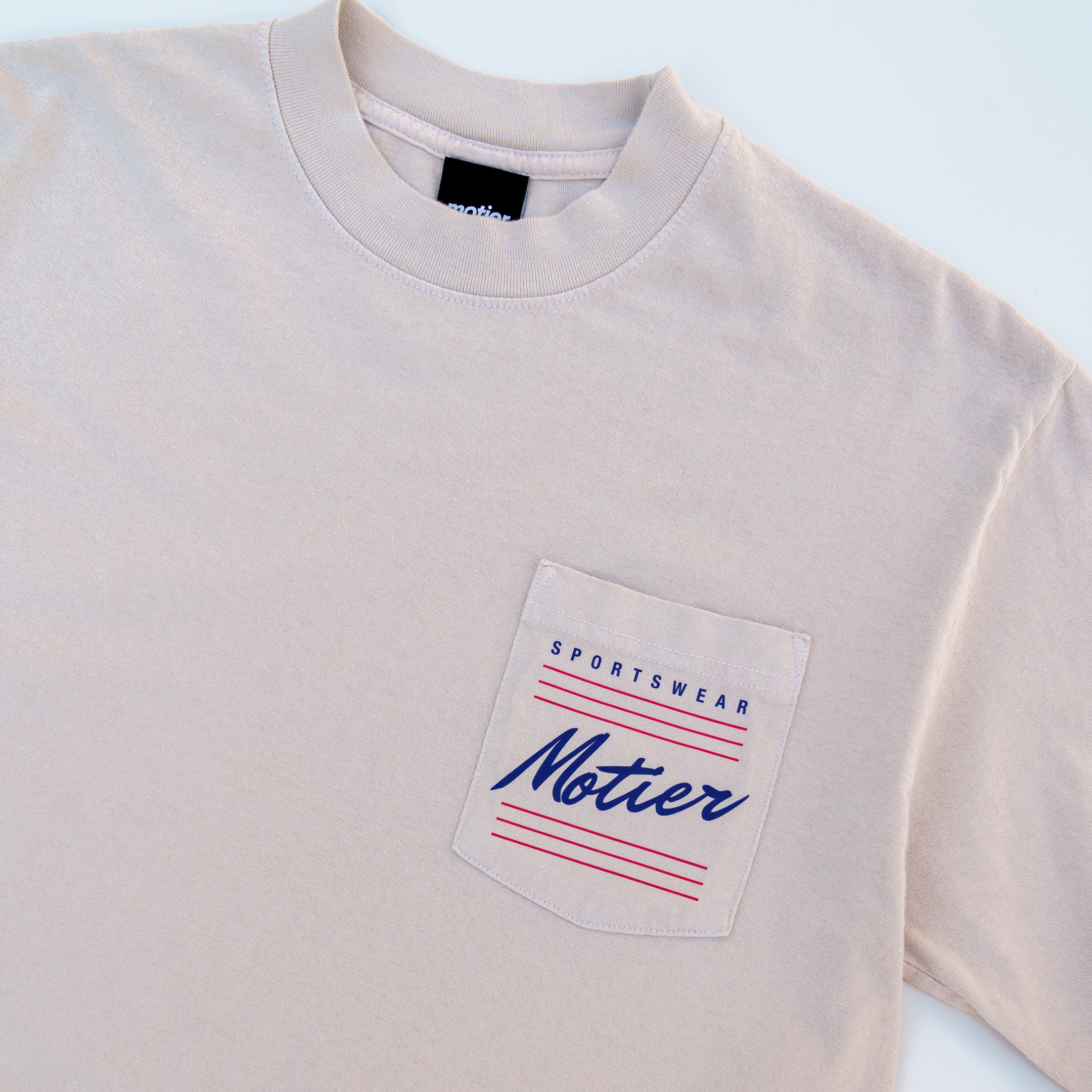 Retro Sportswear Luxe Pocket Tee (White Sand)