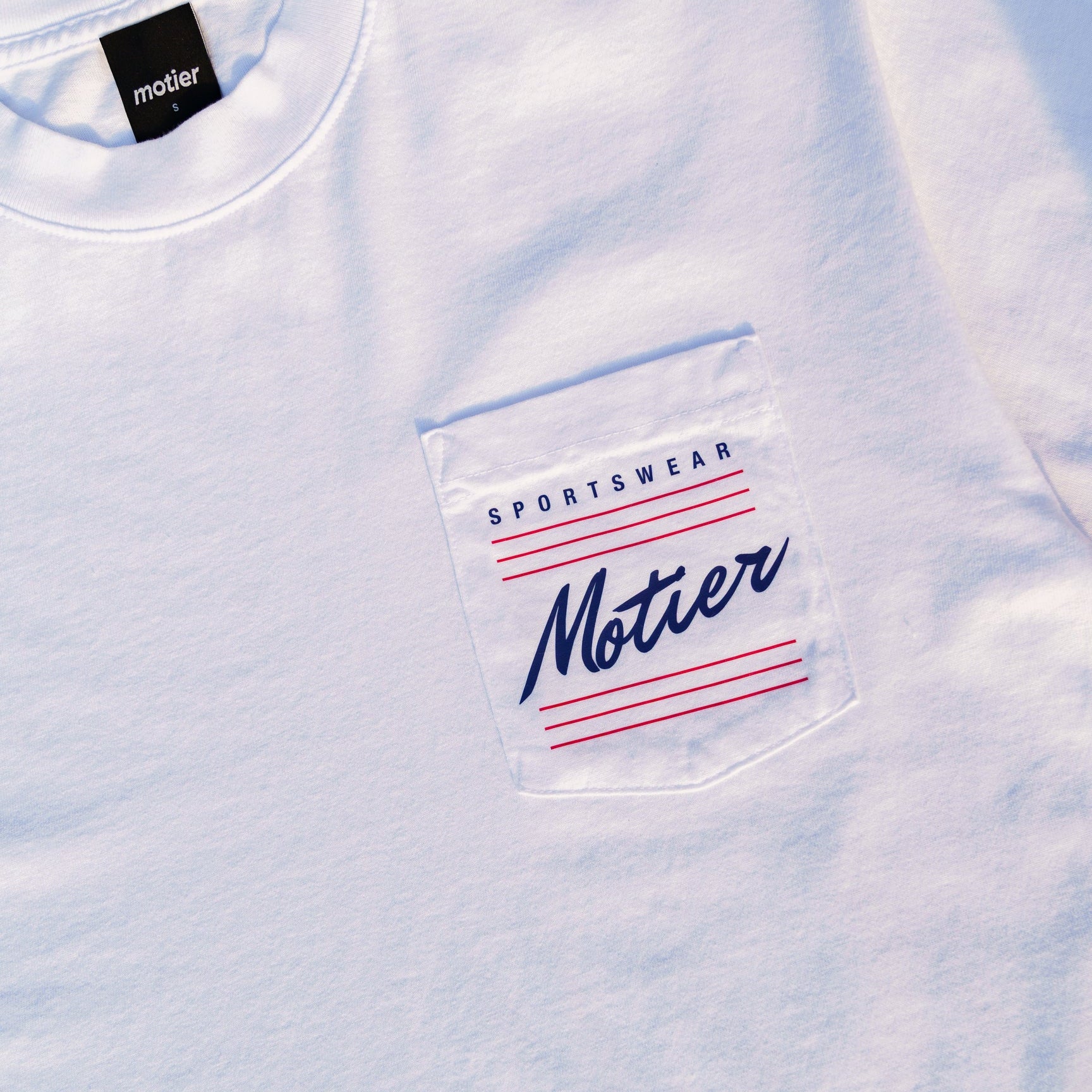 Retro Sportswear Luxe Pocket Tee (White)