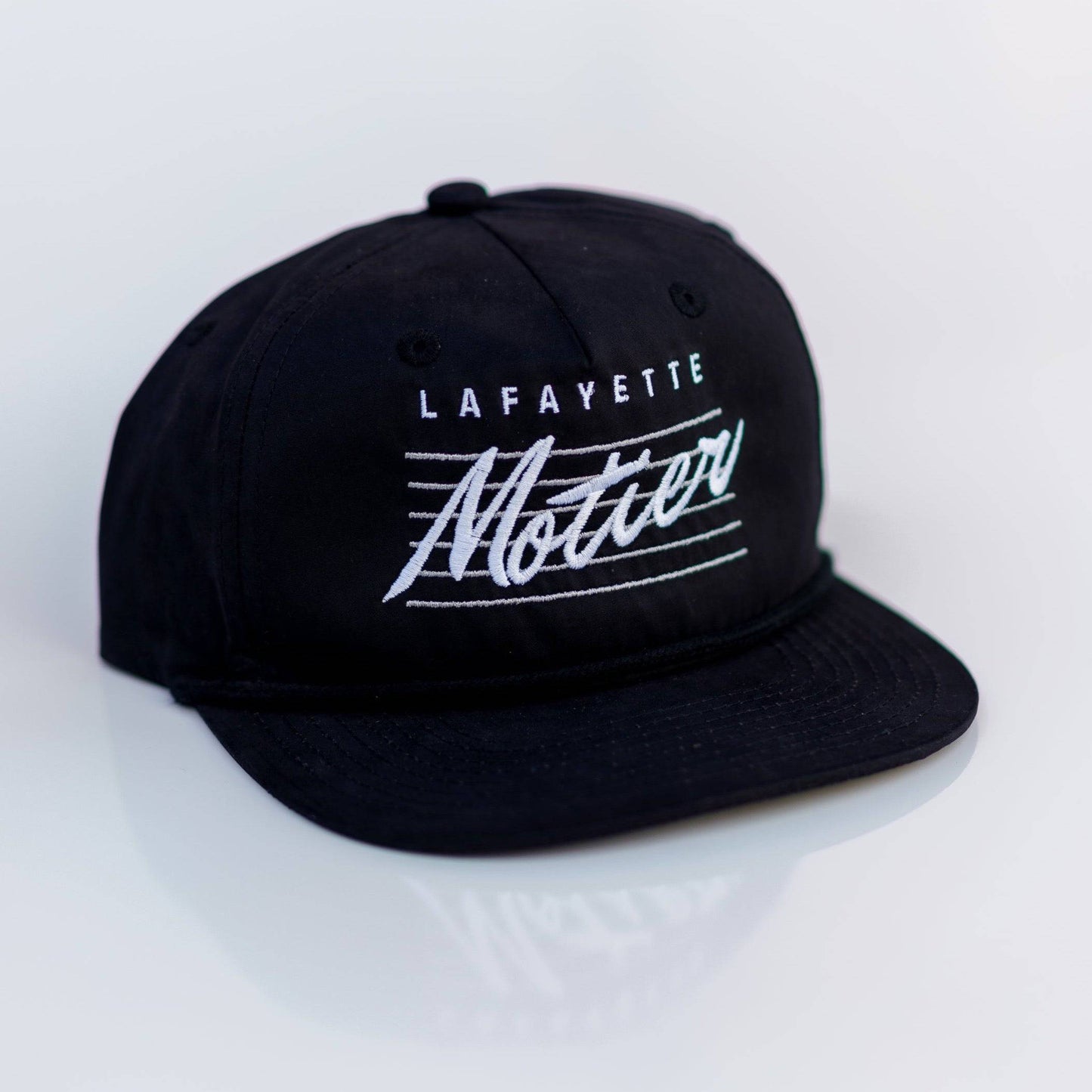 Retro Lafayette Roped Snapback (Black)