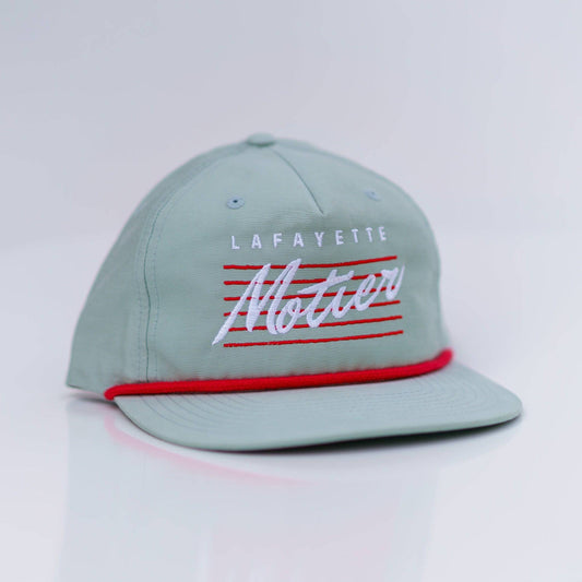 Retro Lafayette Roped Snapback (Seafoam/Red)