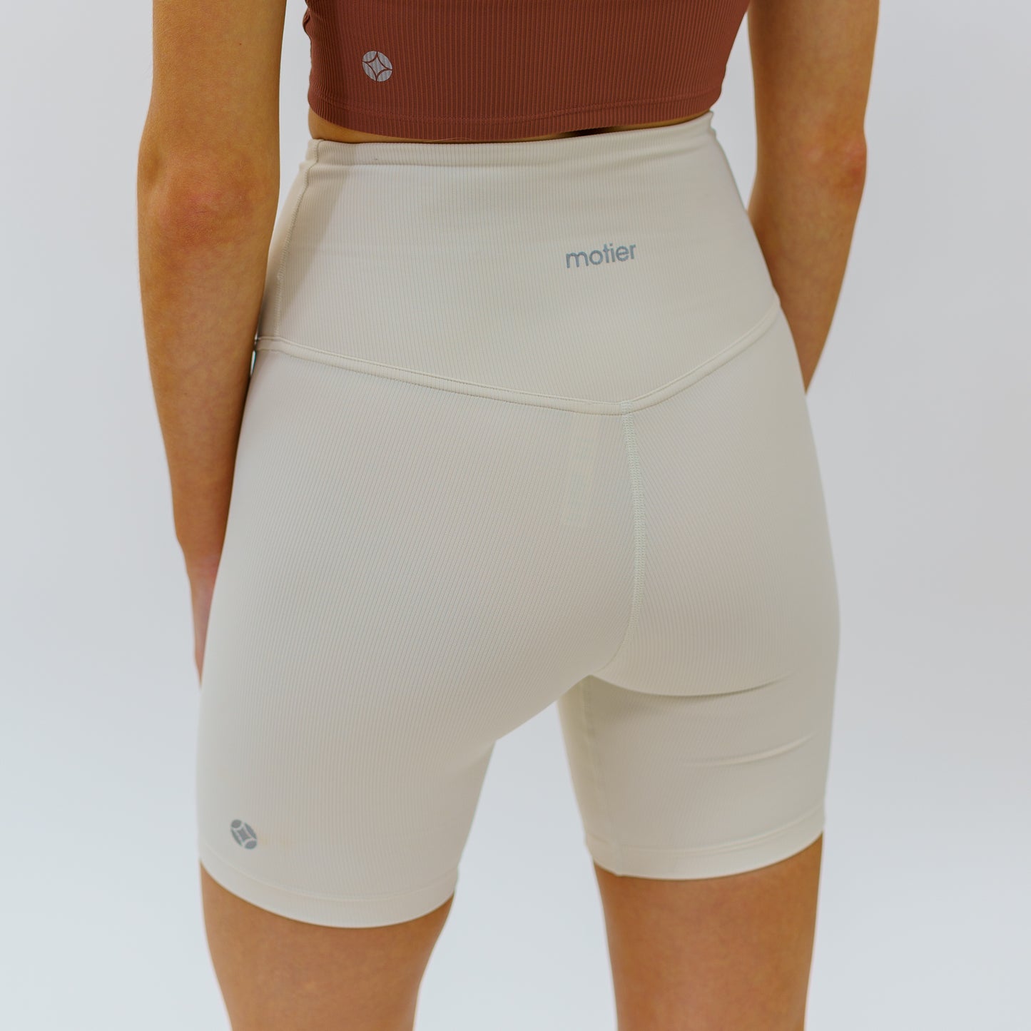 Ribbed Biker Shorts (Ivory)