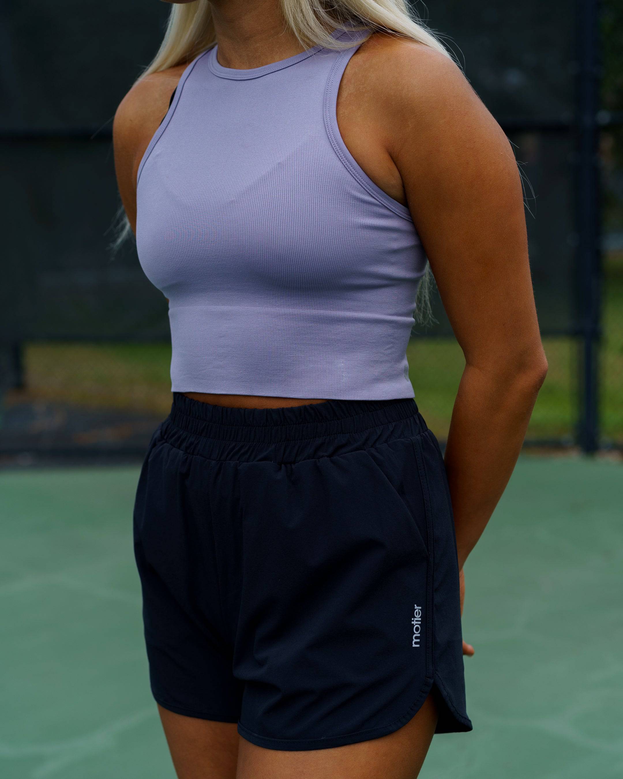 Ribbed Active Top (Lavender) - Motier Lafayette 