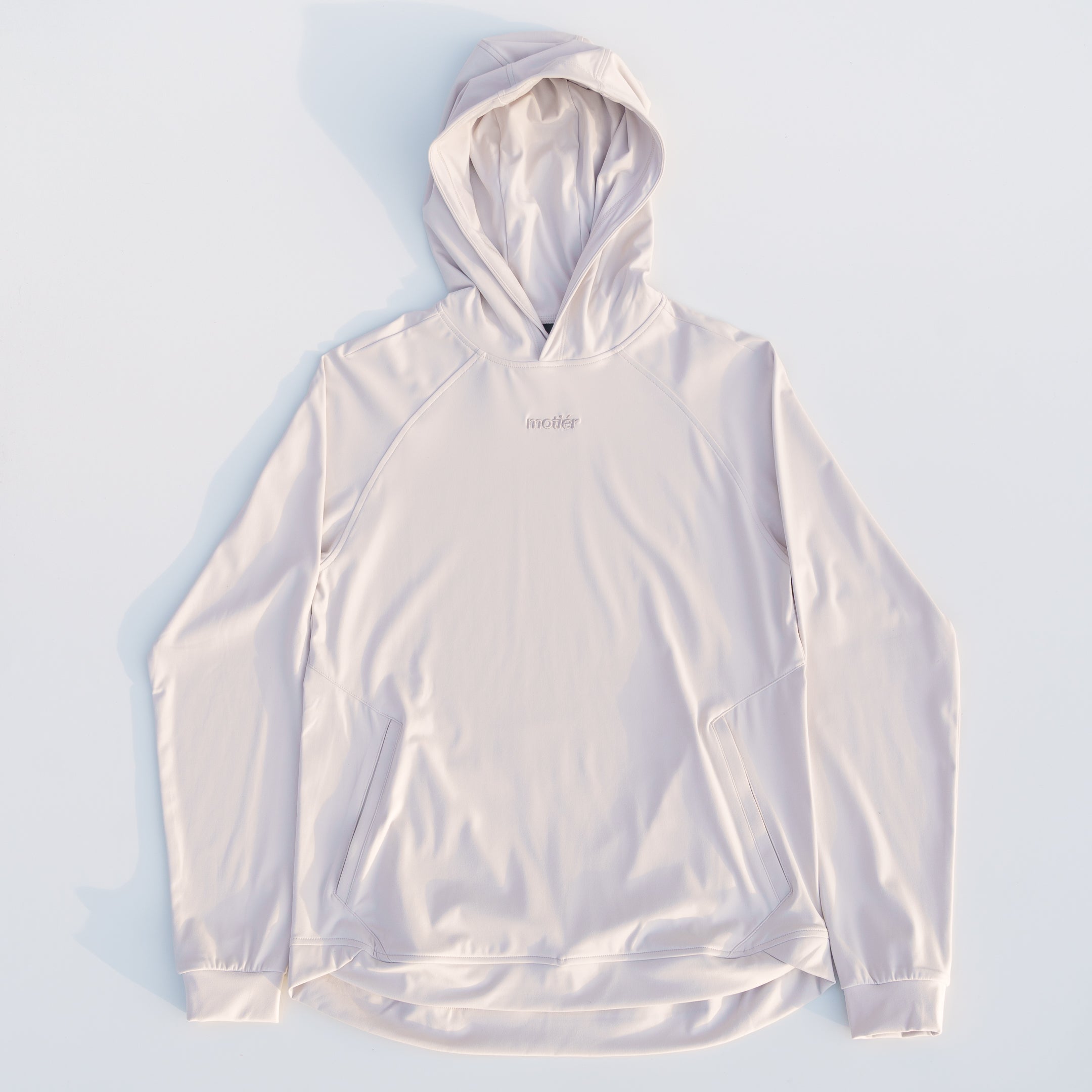 The Riviera Lightweight Performance Hoodie III (Light Grey) - Motier Lafayette 