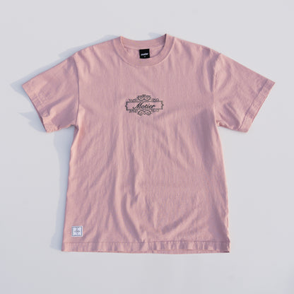 The Royale Crest Embroidery Luxe Tee (Pale Mauve) - Motier Lafayette 