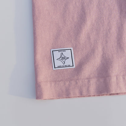 The Royale Crest Embroidery Luxe Tee (Pale Mauve) - Motier Lafayette 