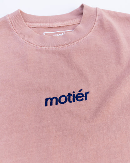 The Classic Embroidery Luxe Tee (Rosé)