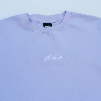 Motier Script Luxe Crewneck (Purple Heather)