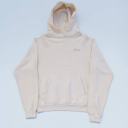 Motier Script Luxe Hoodie (White Sand)