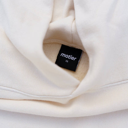 Motier Script Luxe Hoodie (White Sand)