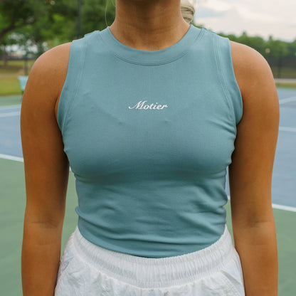 Script Seamless Full-Length Tank (Deep Teal)