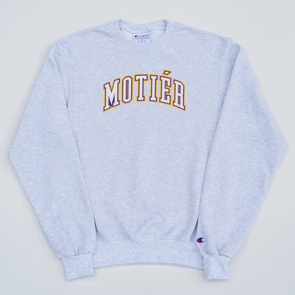 The Pinstripe University Crewneck (Silver Grey)