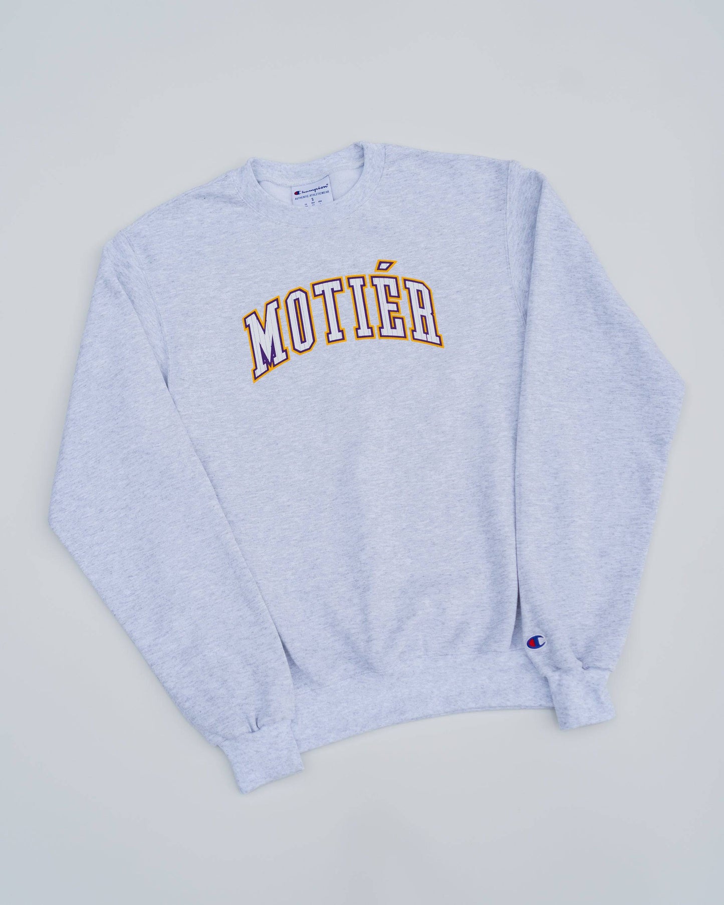 The Pinstripe University Crewneck (Silver Grey)