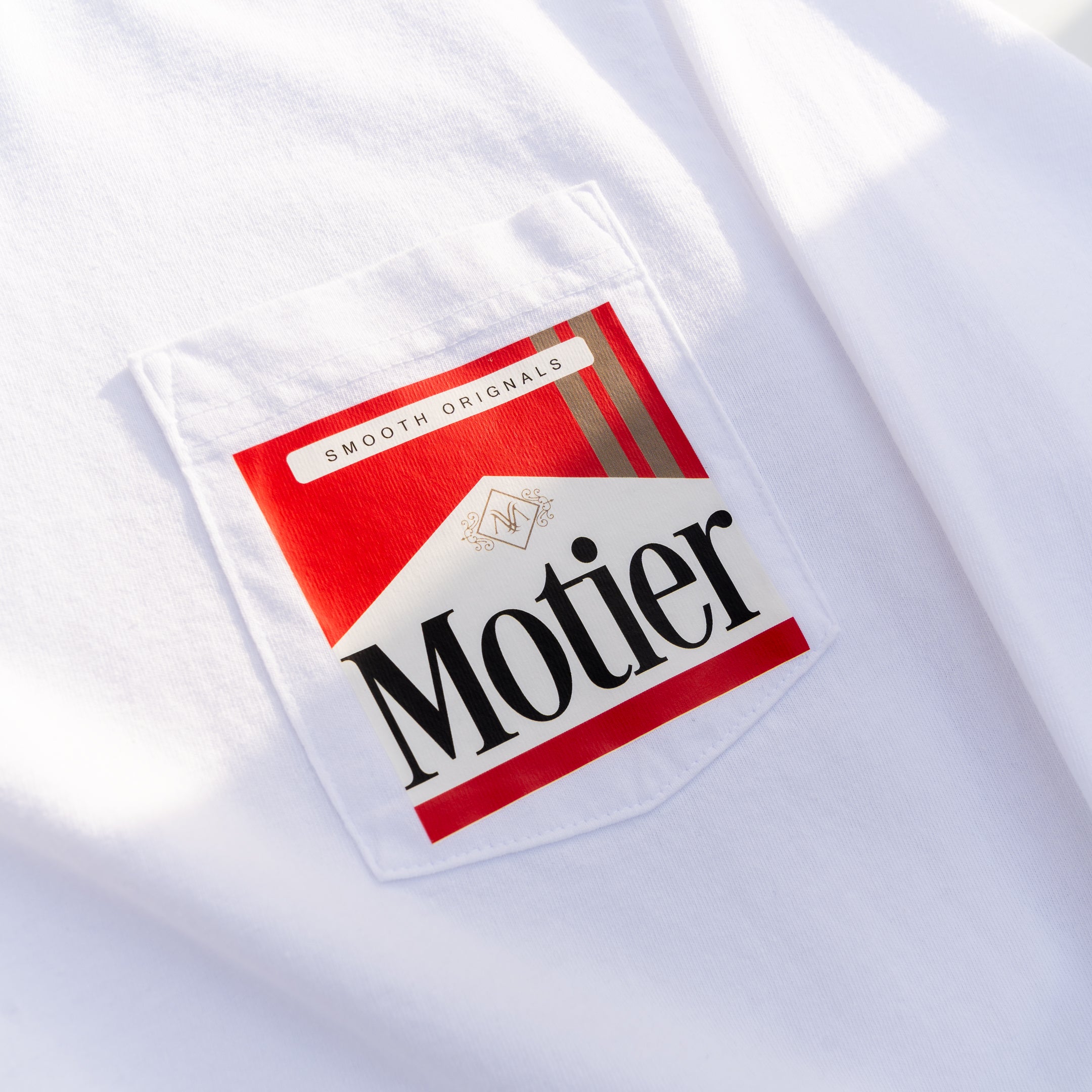 The Smooth Originals Luxe L/S Pocket Tee (White) - Motier Lafayette 