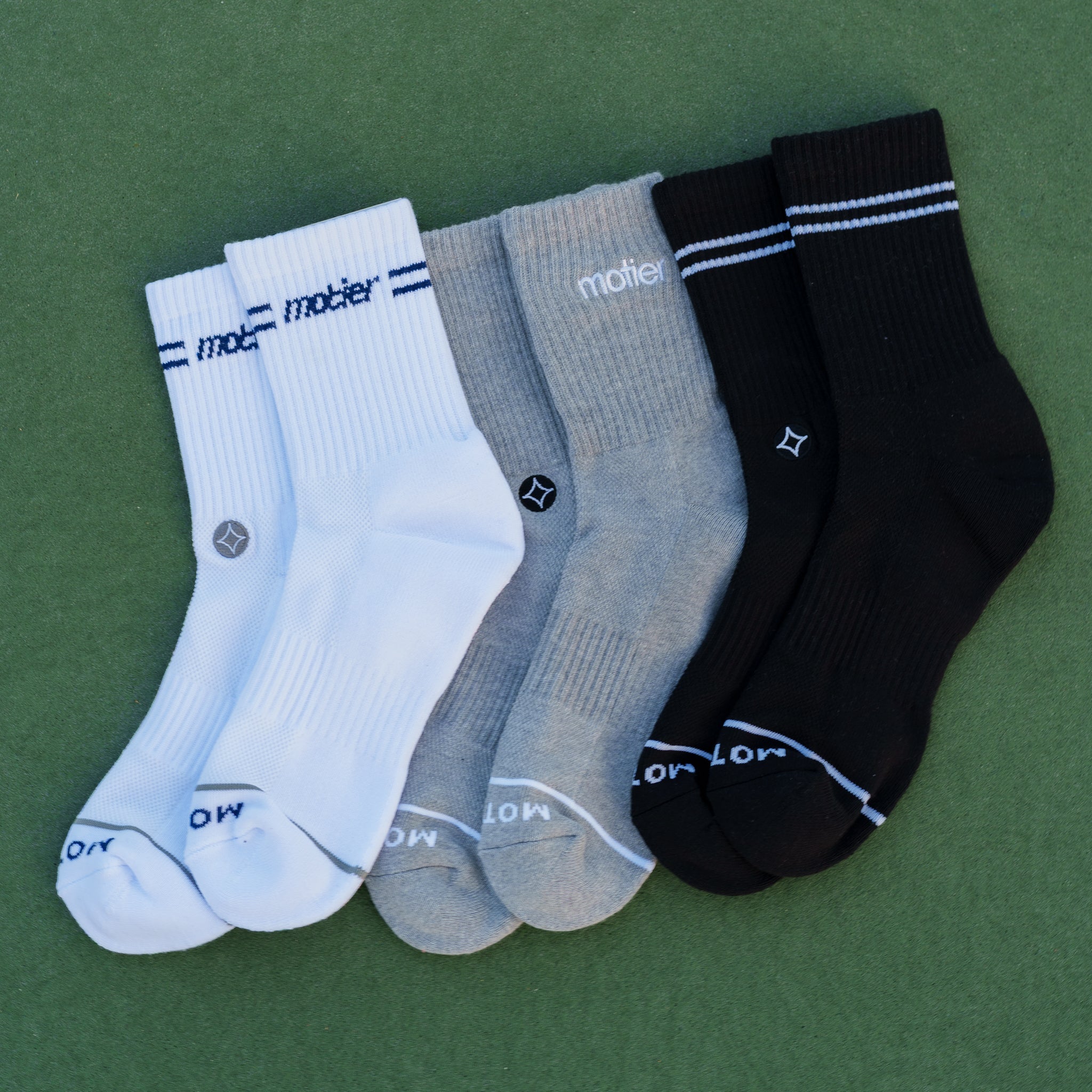 Quarter Striped Socks (Black)