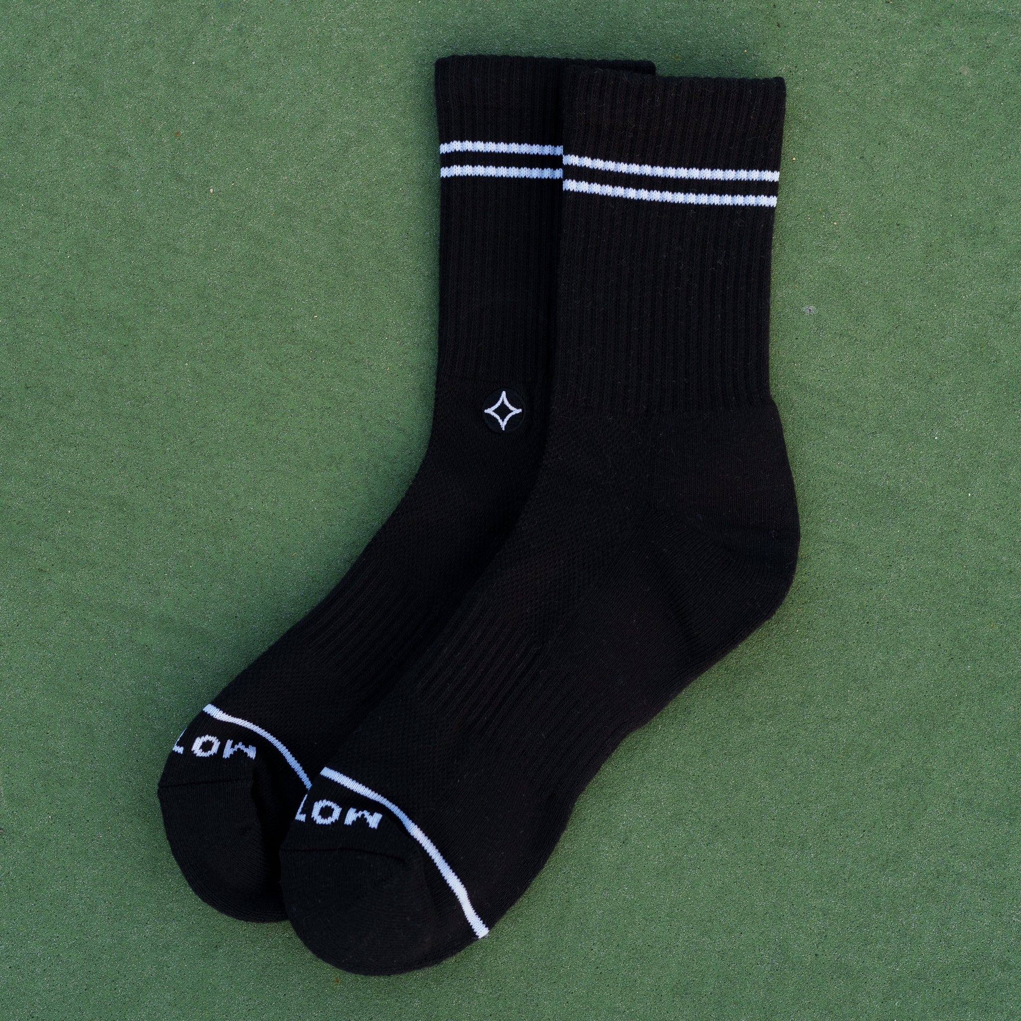 Quarter Striped Socks (Black)