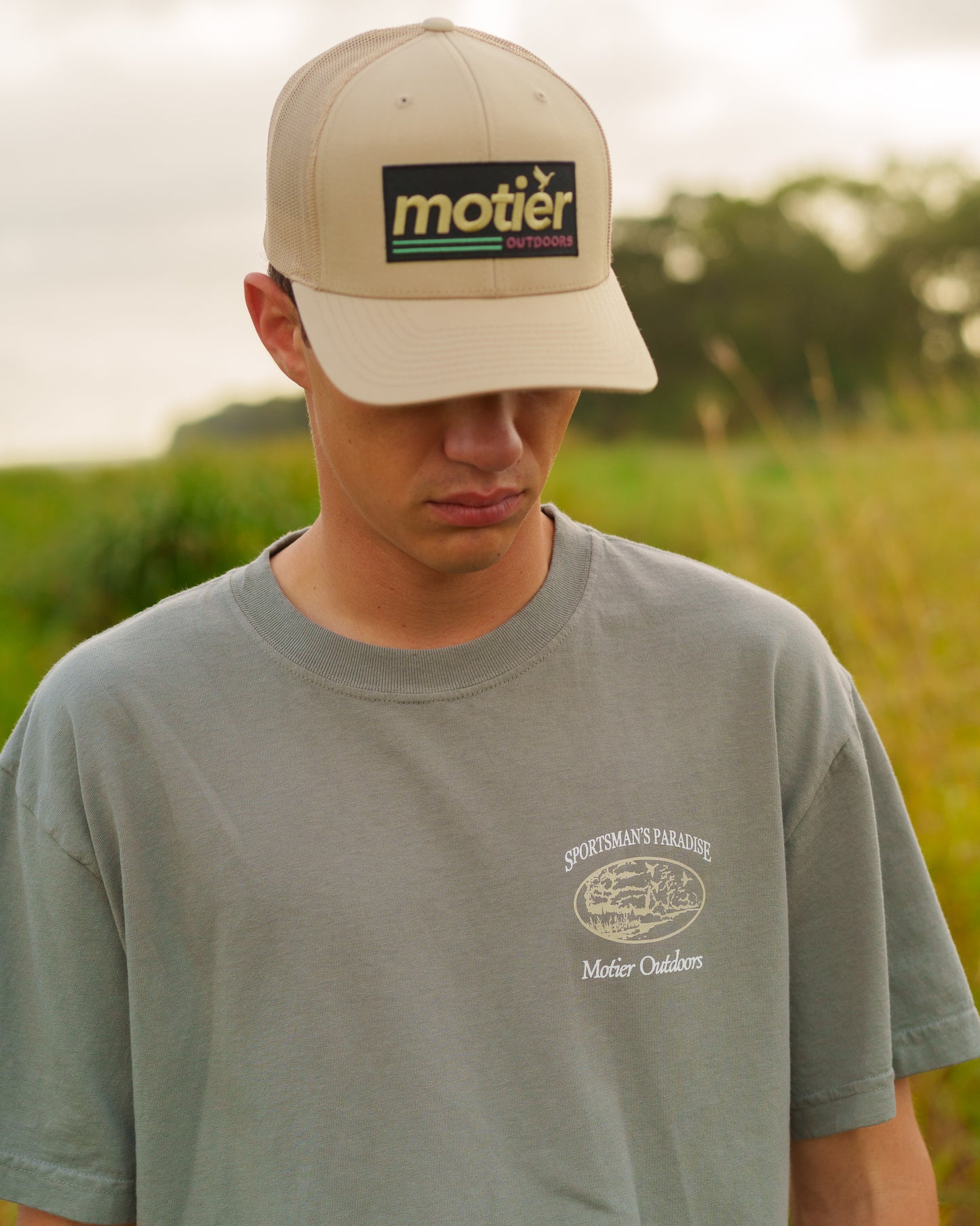 The Sportsman's Paradise Luxe Tee (Moon Mist) - Motier Lafayette 