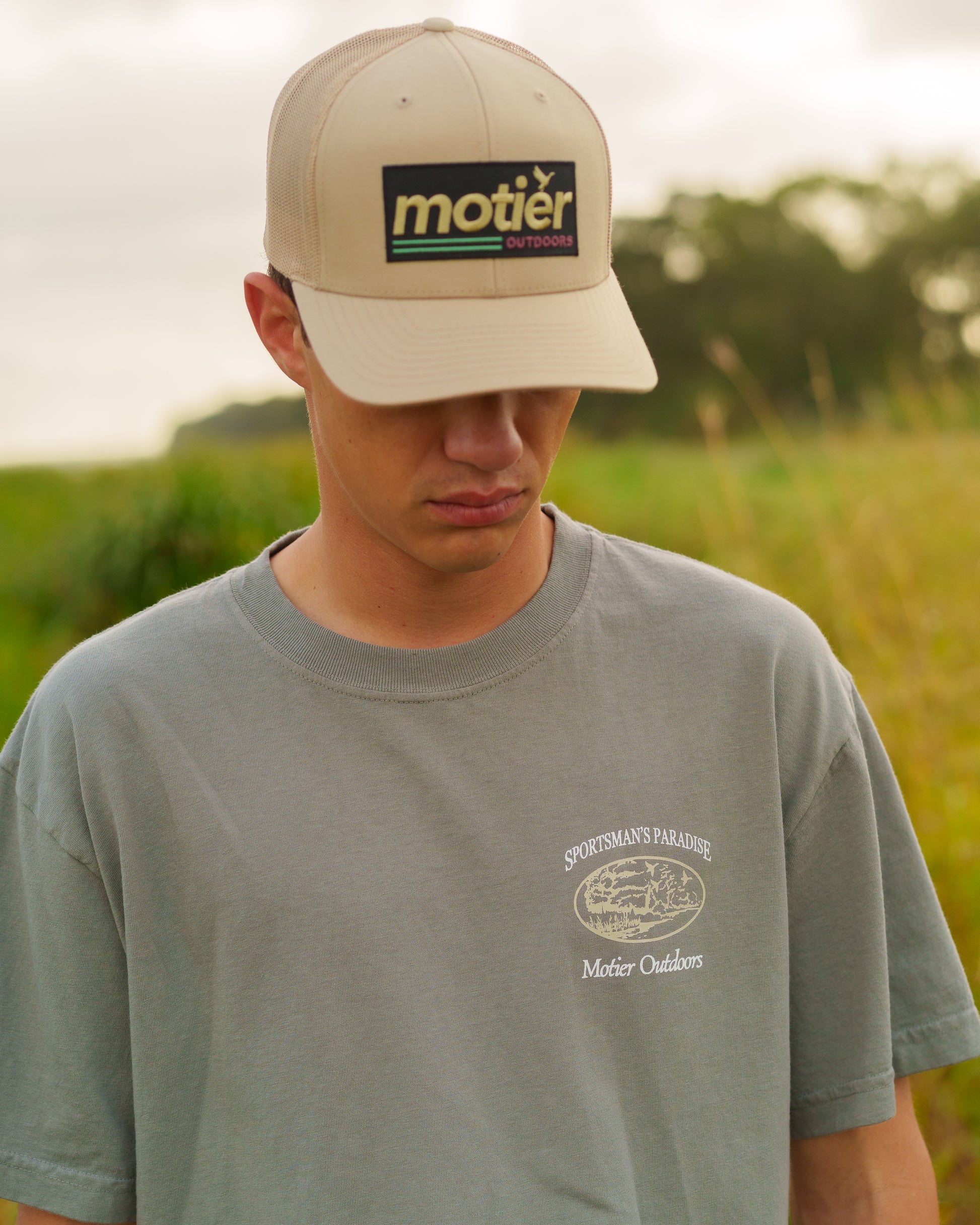 The Sportsman's Paradise Luxe Tee (Moon Mist) - Motier Lafayette 