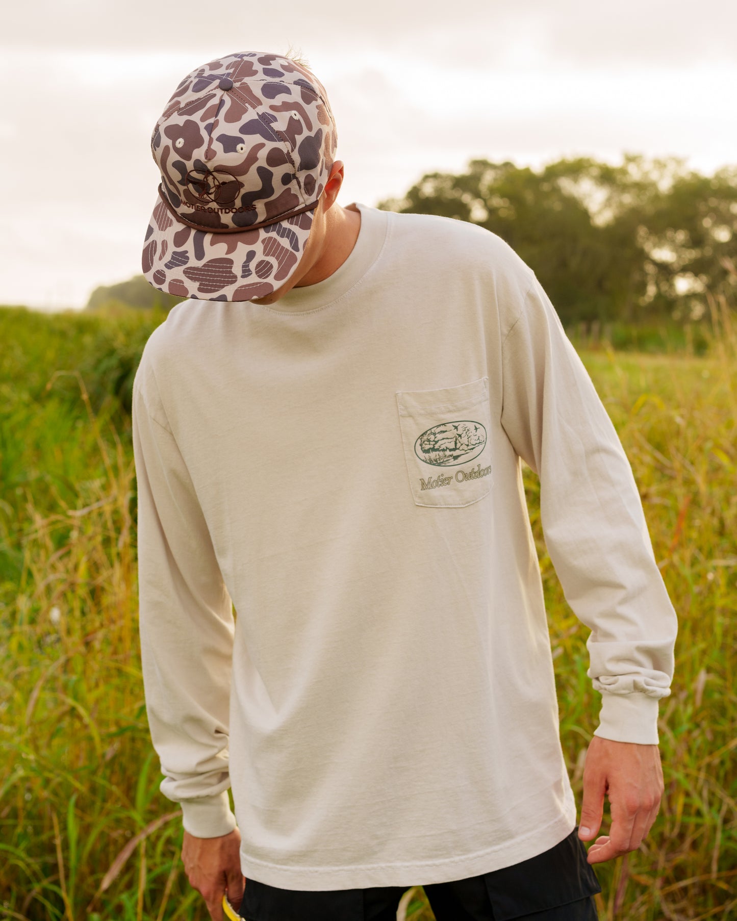 Outdoors Luxe L/S Pocket Tee (Brush) - Motier Lafayette 