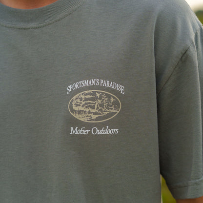 The Sportsman's Paradise Luxe Tee (Moon Mist) - Motier Lafayette 