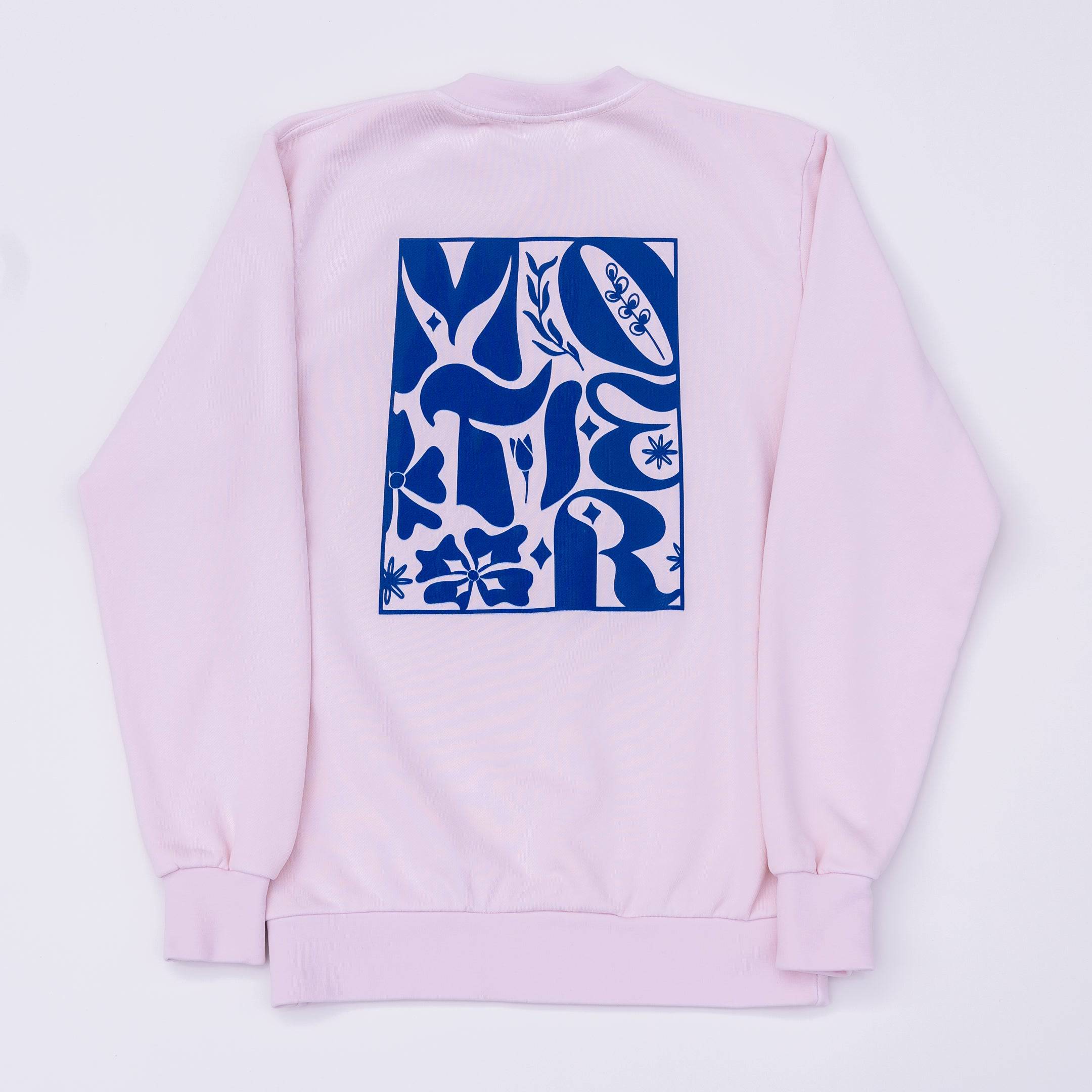 Motier Spring Floral Luxe Crewneck (Vanilla Cream) - Motier Lafayette 