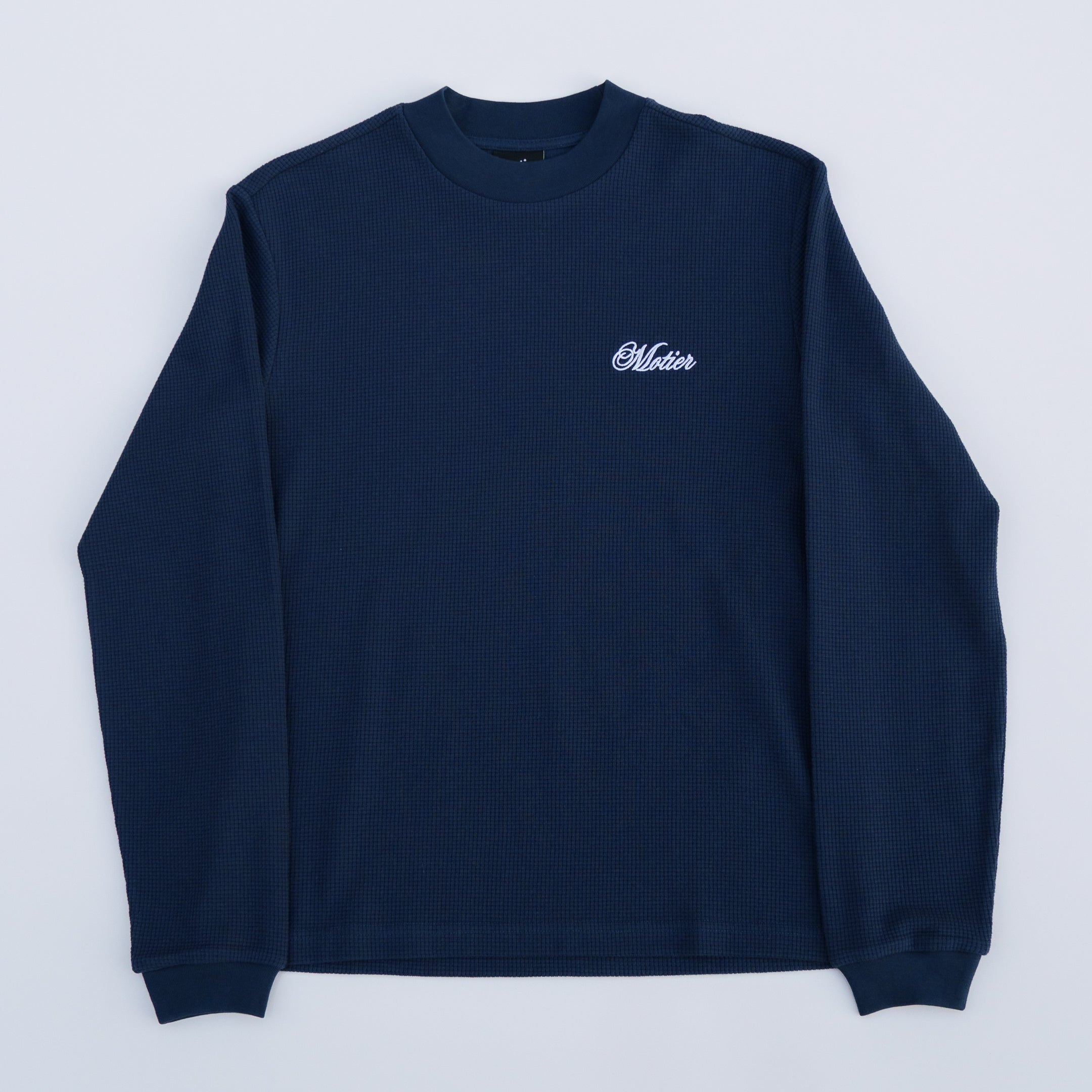 The Sterling Long Sleeve Waffle Tee II (True Navy)