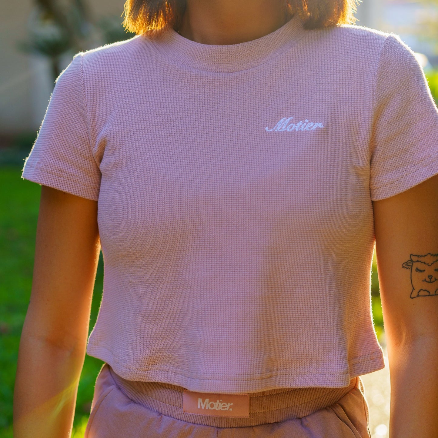 The Daily Stitched Crop (Mauve)