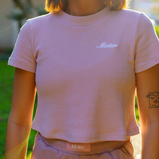 The Daily Stitched Crop (Mauve)