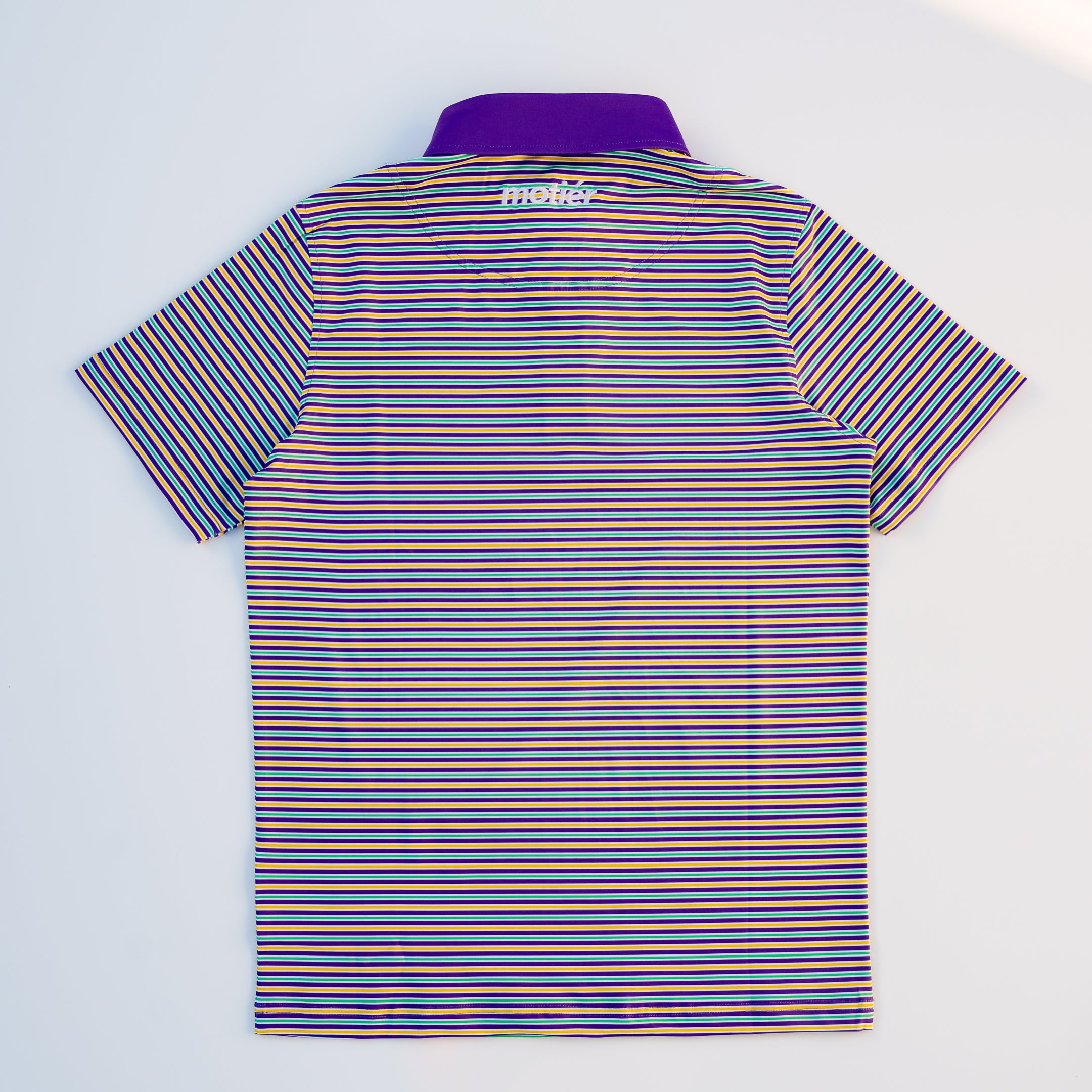 The Krewe de Motier Striped Polo (Mardi Gras) - Motier Lafayette 