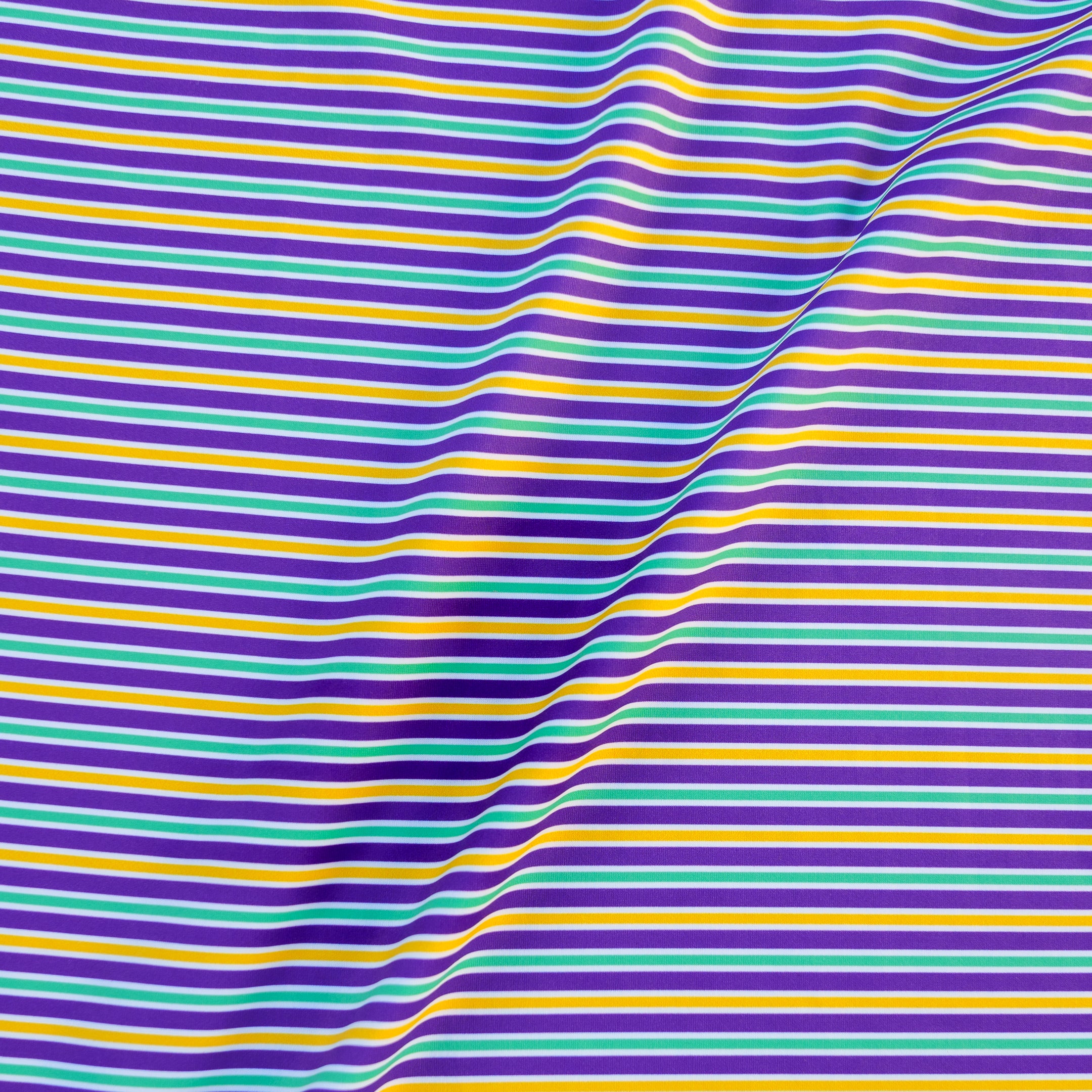 The Krewe de Motier Striped Polo (Mardi Gras) - Motier Lafayette 