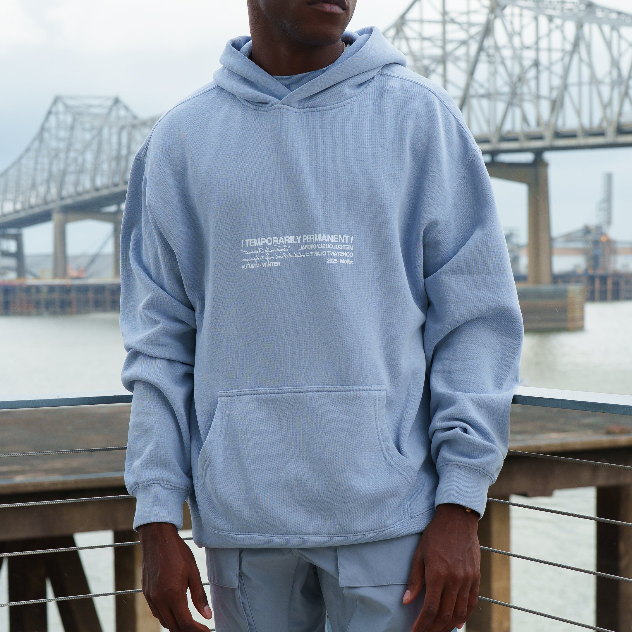 Temporarily Permanent Luxe Hoodie (Baby Blue)