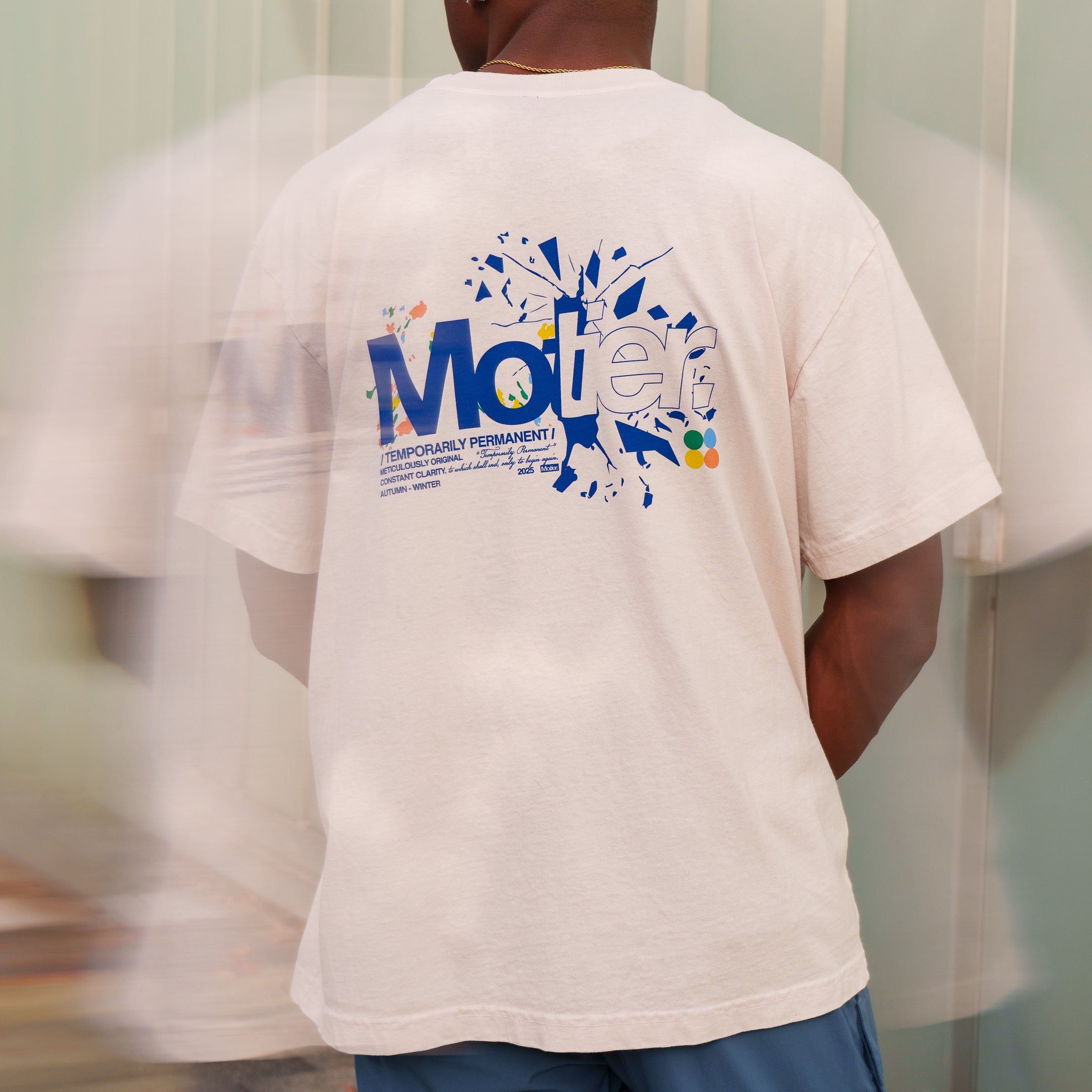 Temporarily Permanent Luxe Tee (White Sand)