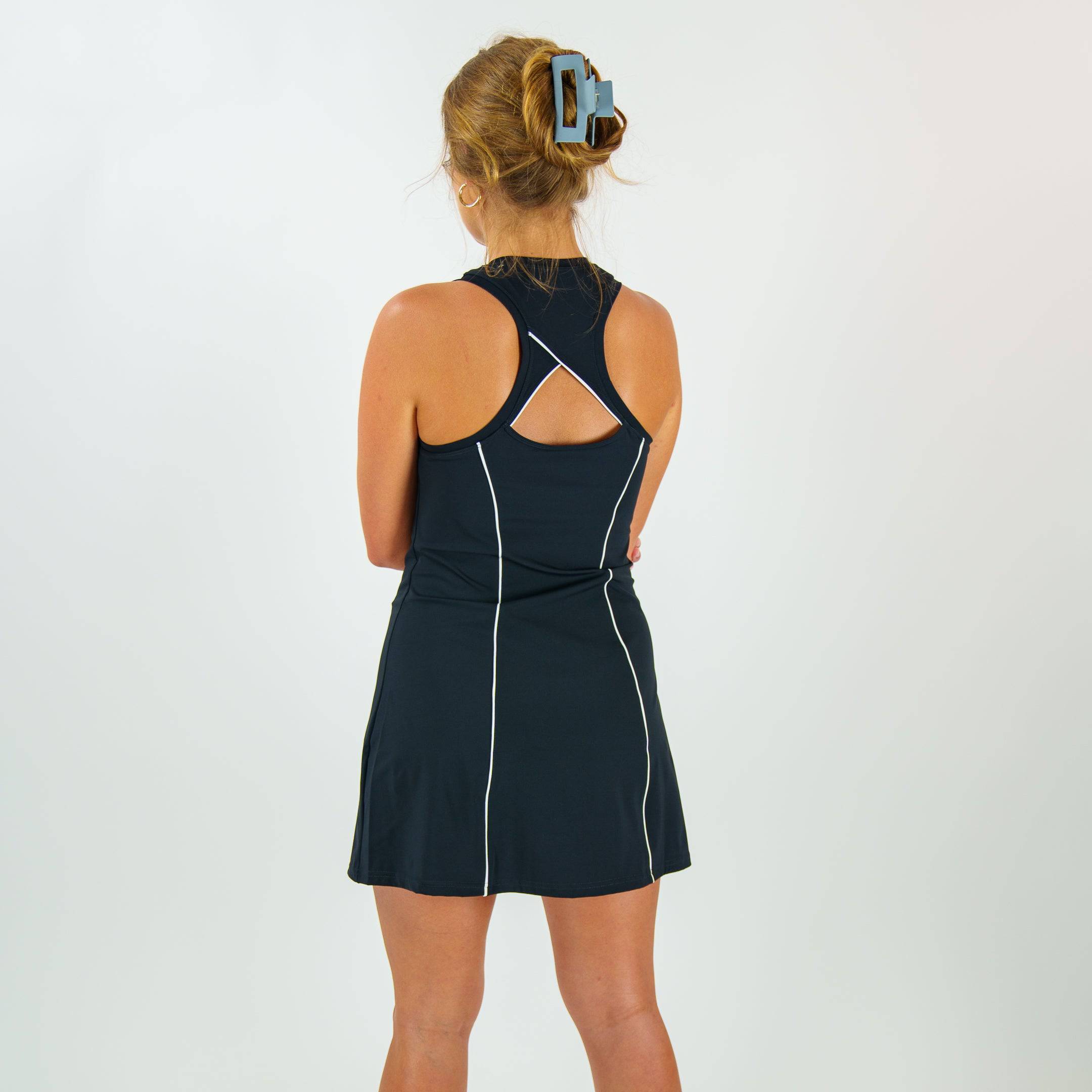 Tennis Club Active Dress (Black) - Motier Lafayette 