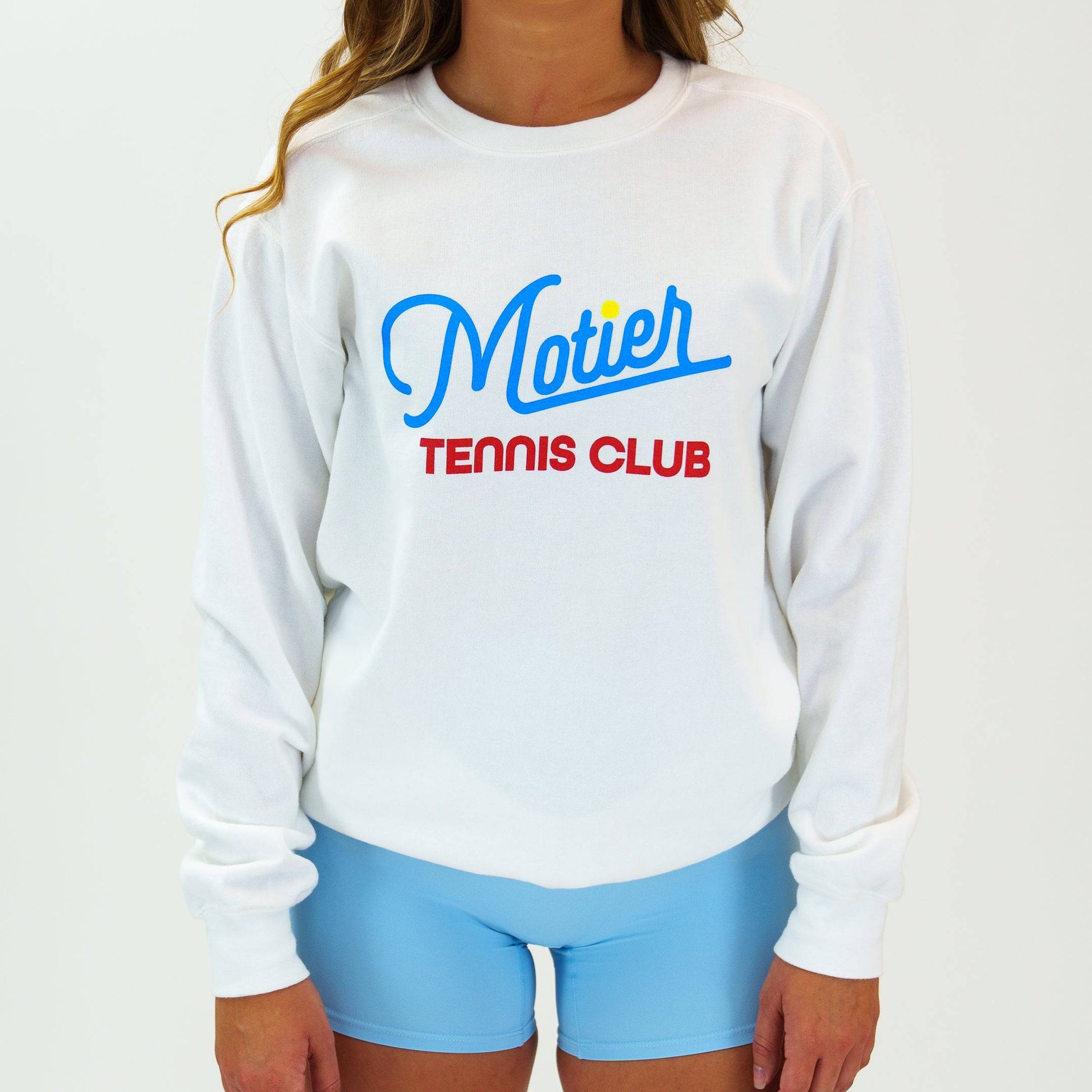 Motier Tennis Club Crewneck (White) - Motier Lafayette 