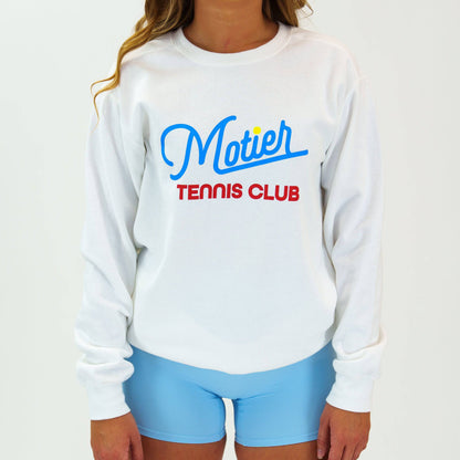 Motier Tennis Club Crewneck (White) - Motier Lafayette 