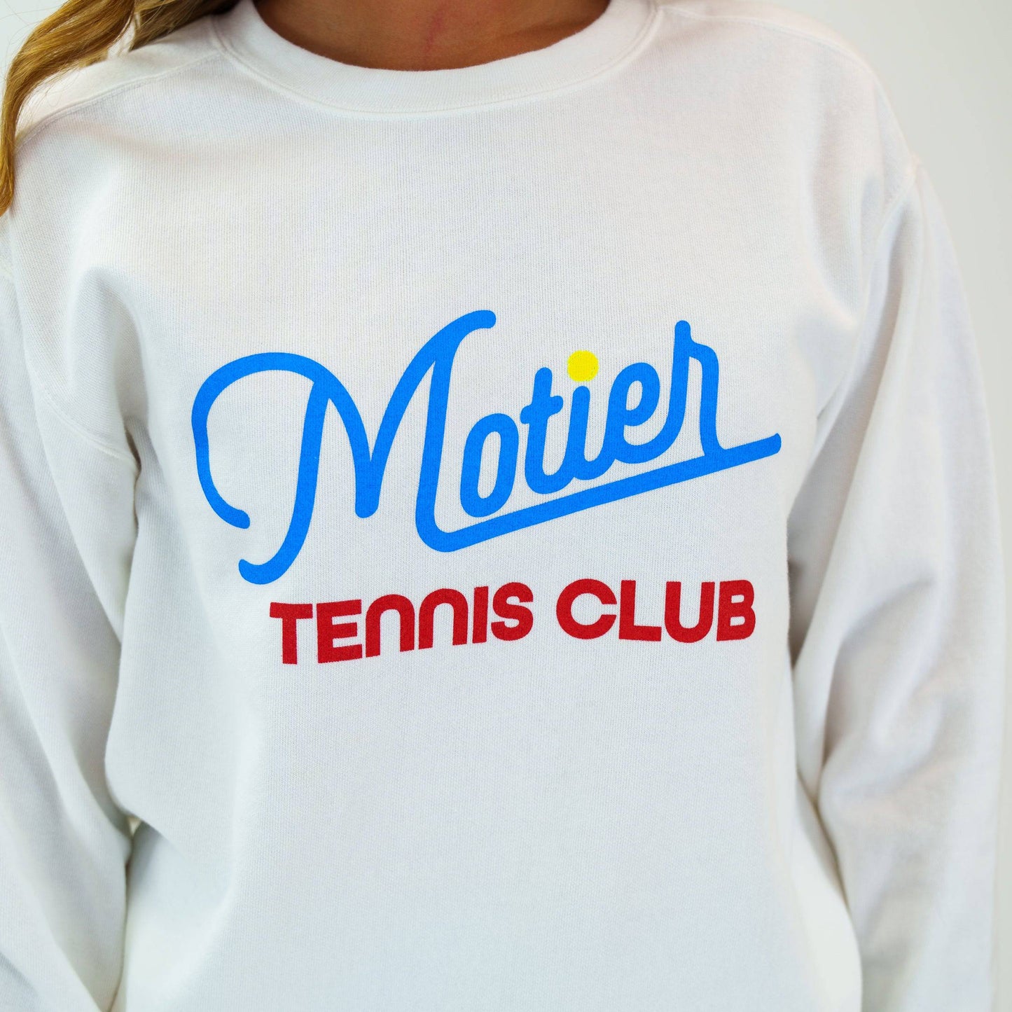 Motier Tennis Club Crewneck (White) - Motier Lafayette 