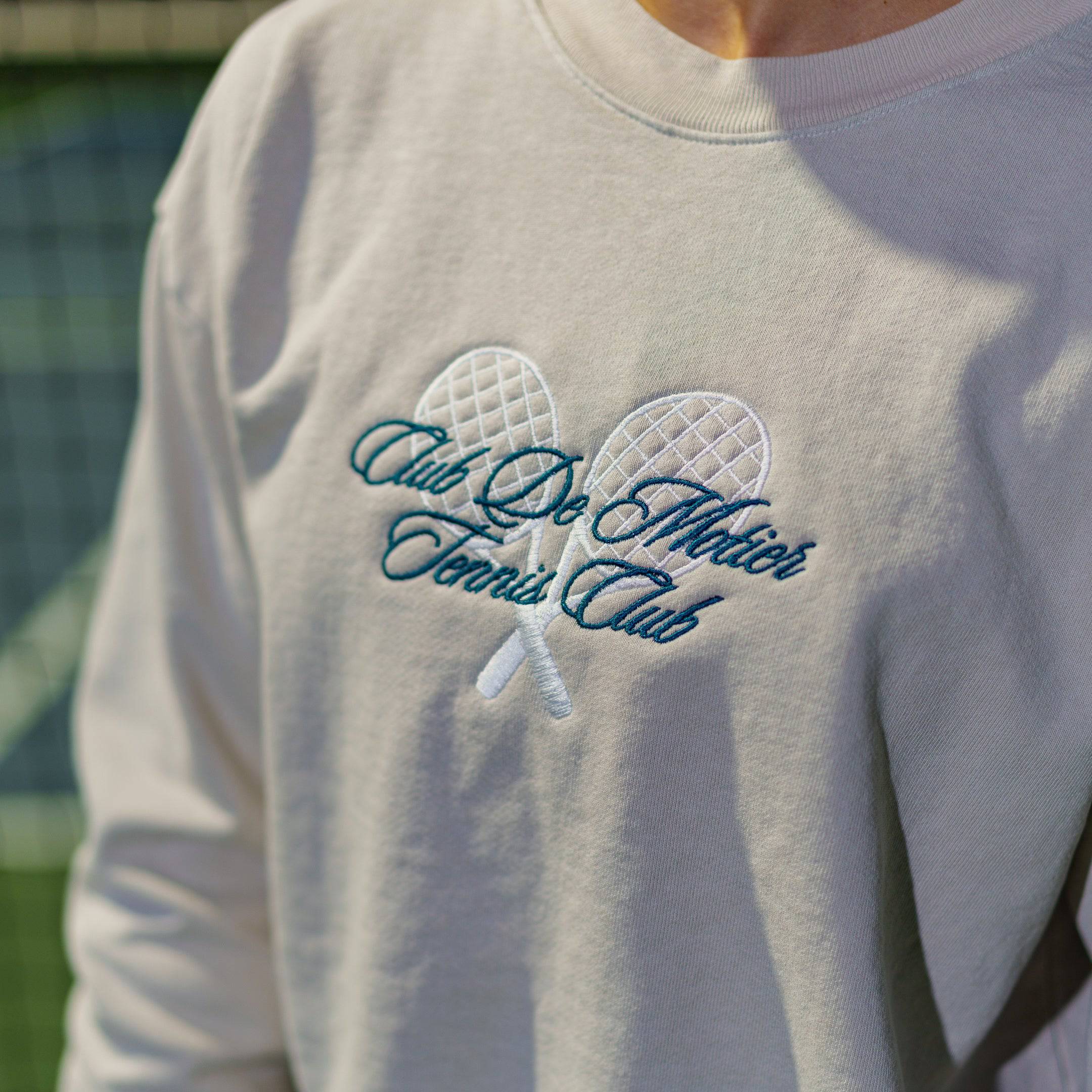 Motier Tennis Club Luxe Cropped Crewneck (Tan) - Motier Lafayette 