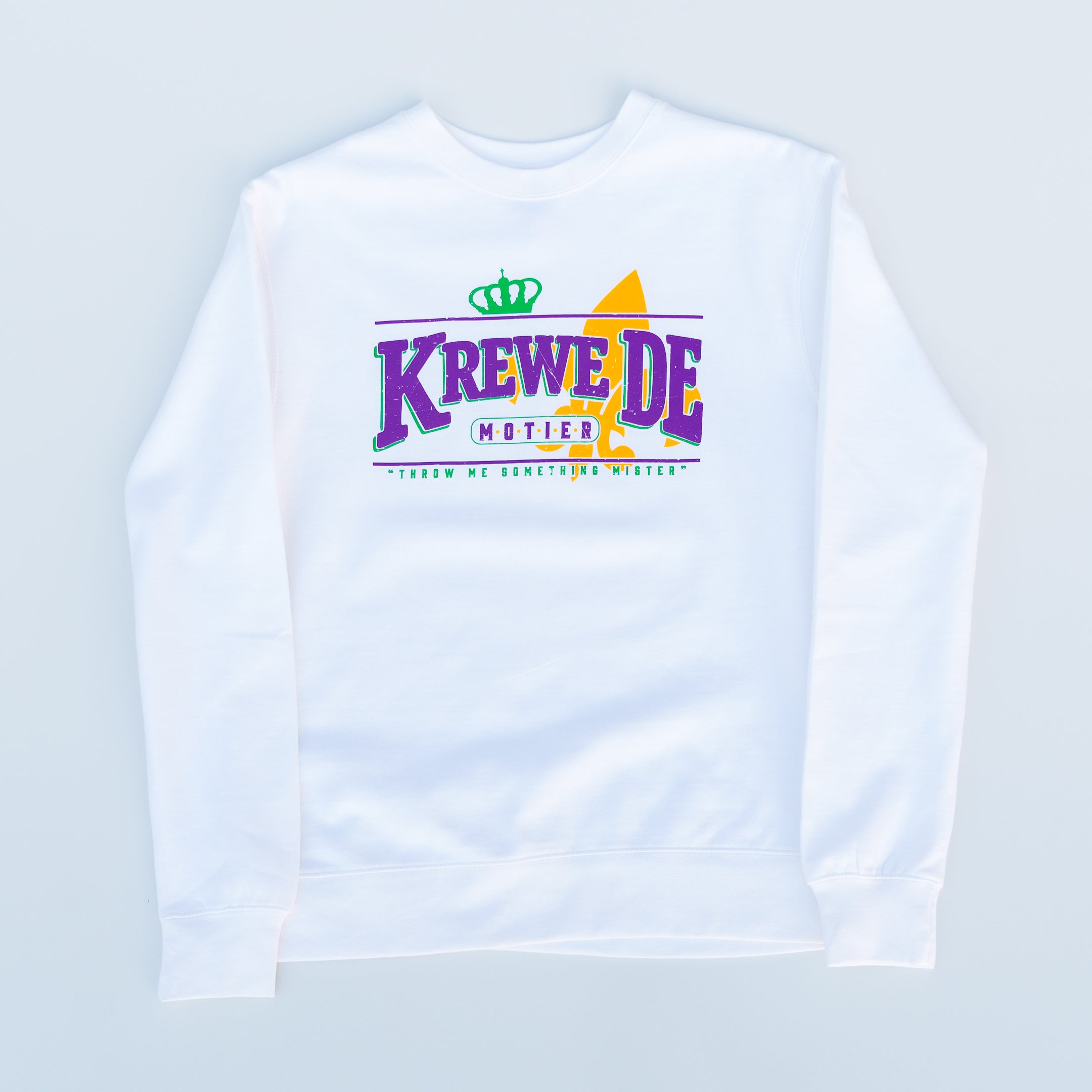 The Throw Me Something Crewneck (White)
