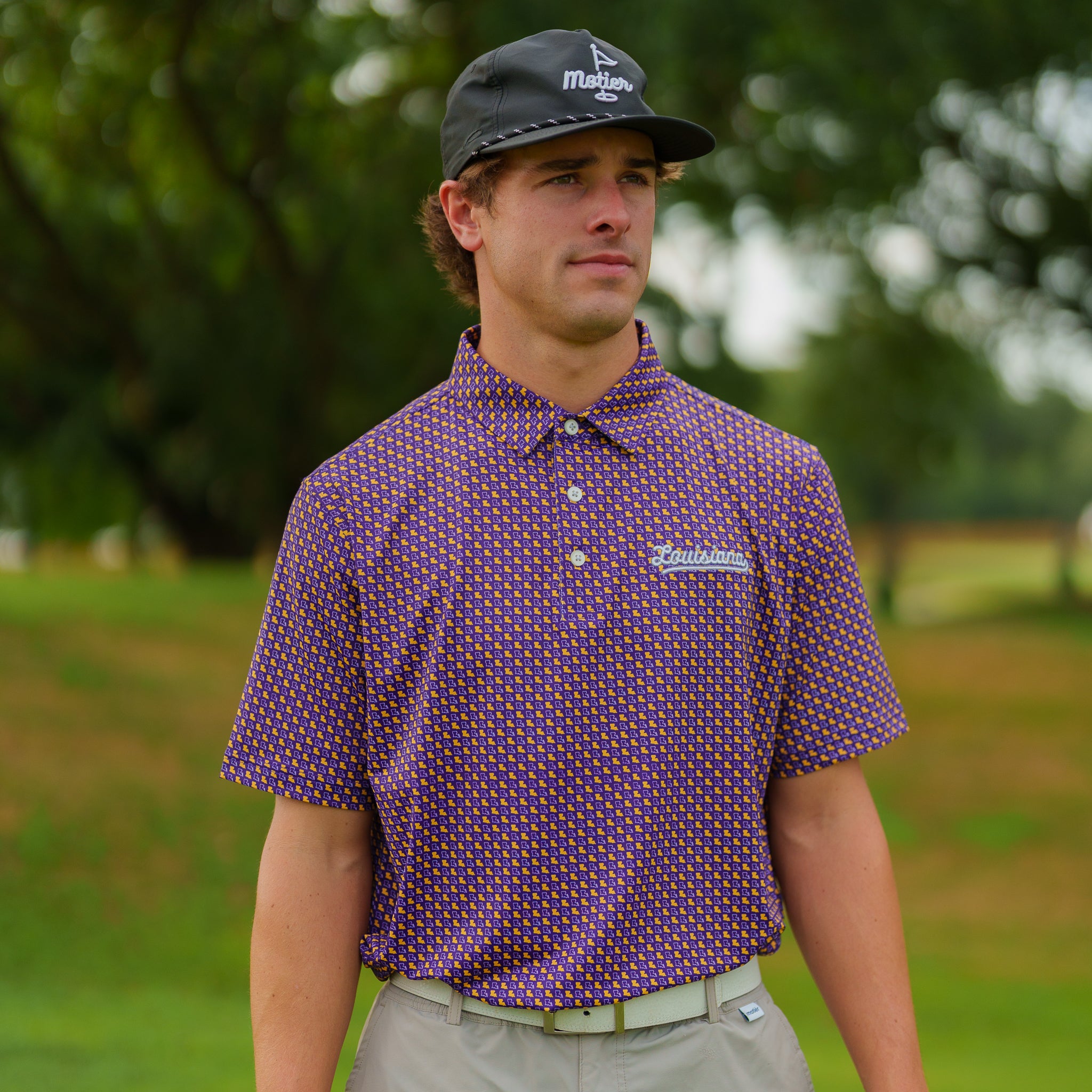 The Motier Louisiana Polo (Purple) - Motier Lafayette 