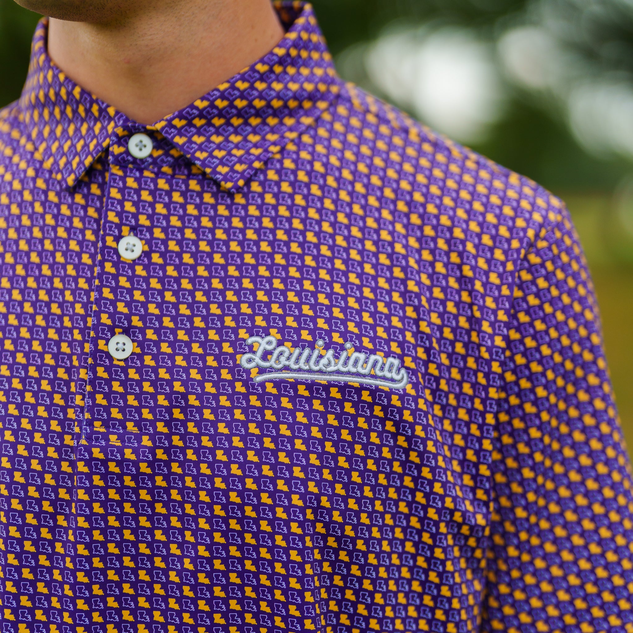 The Motier Louisiana Polo (Purple) - Motier Lafayette 
