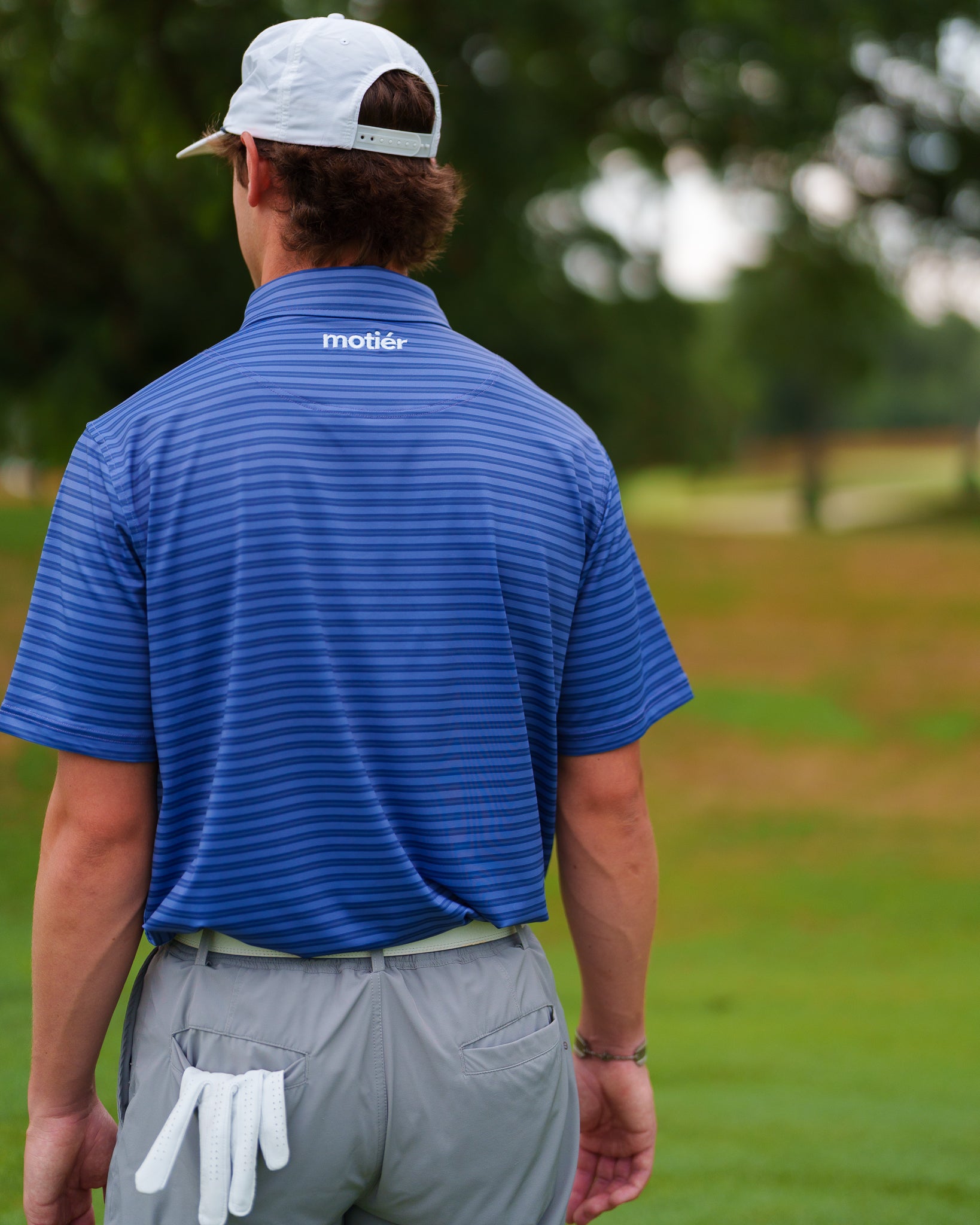 The Motier Striped Tour Golf Polo (Oceana) - Motier Lafayette 