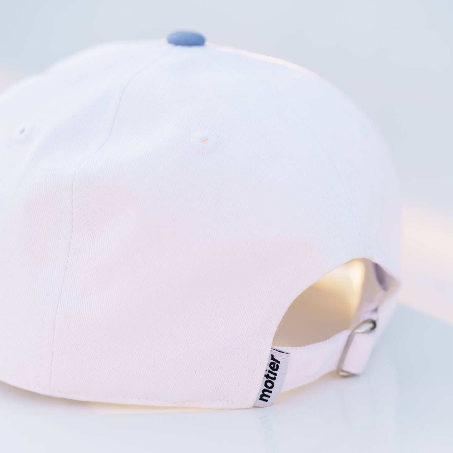 Two-Tone Script Strapback (White/Denim/Navy)