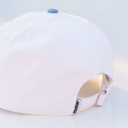 Two-Tone Script Strapback (White/Denim/Navy)