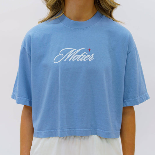 The Ultra Logo Luxe Crop (Slate Blue)