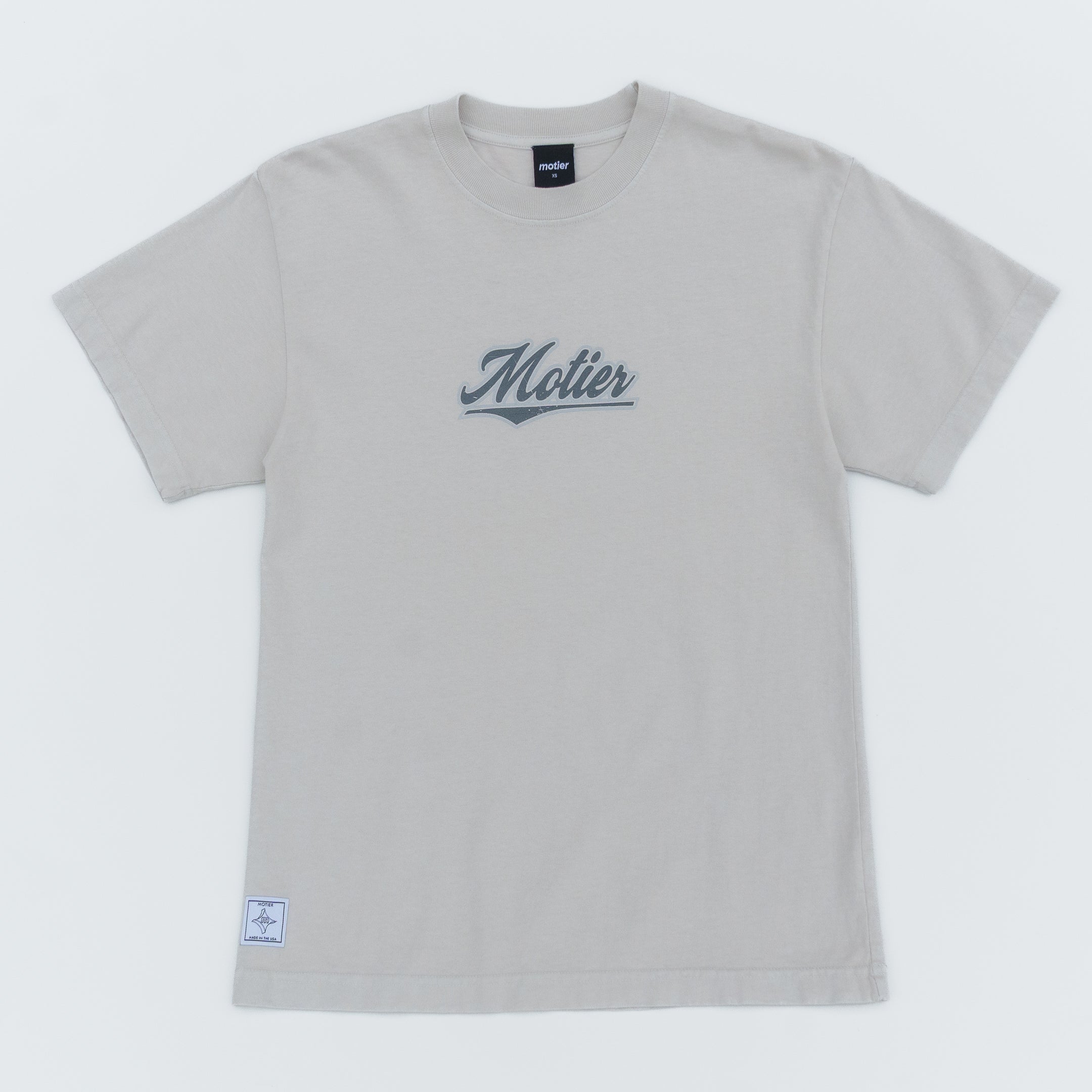 The Varsity Premium Luxe Tee (Oyster Mushroom) - Motier Lafayette 