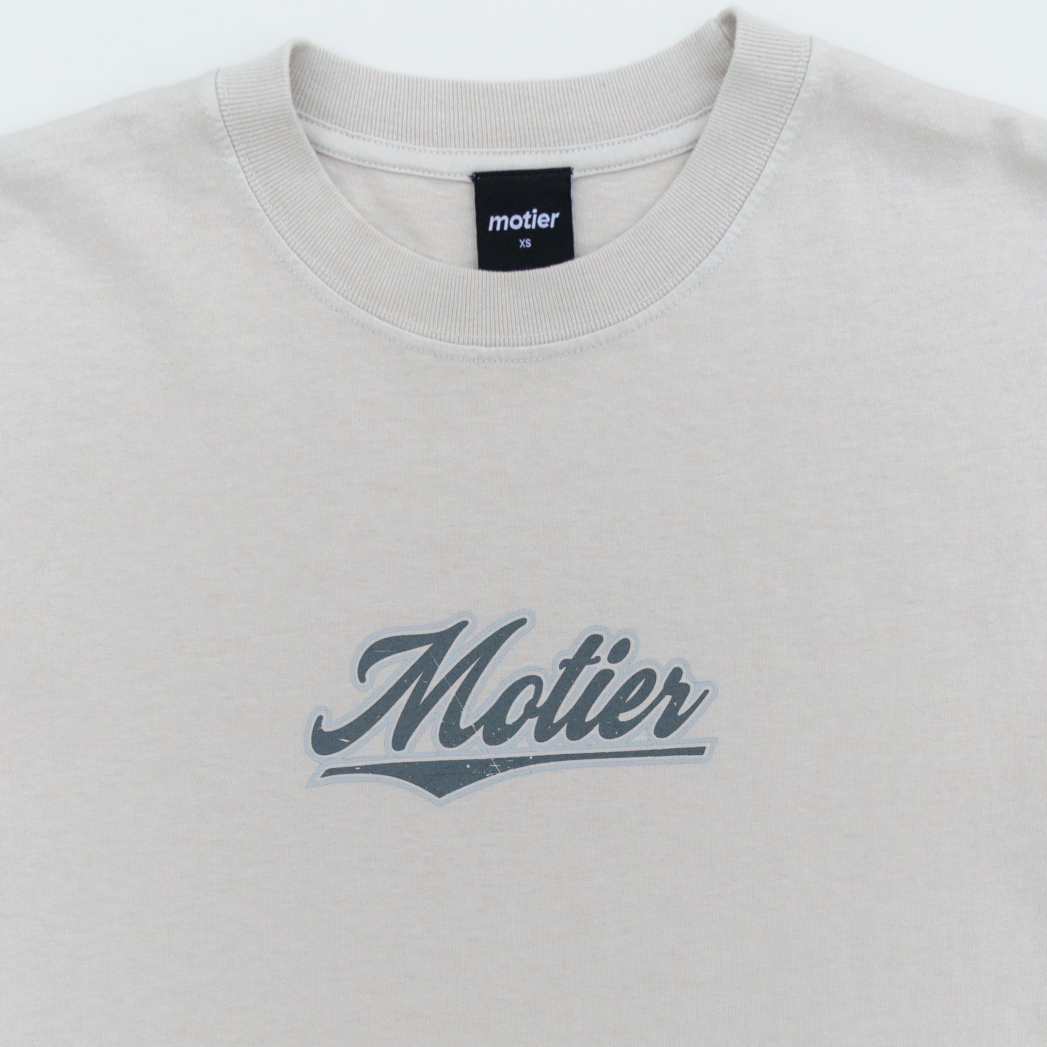 The Varsity Premium Luxe Tee (Oyster Mushroom) - Motier Lafayette 