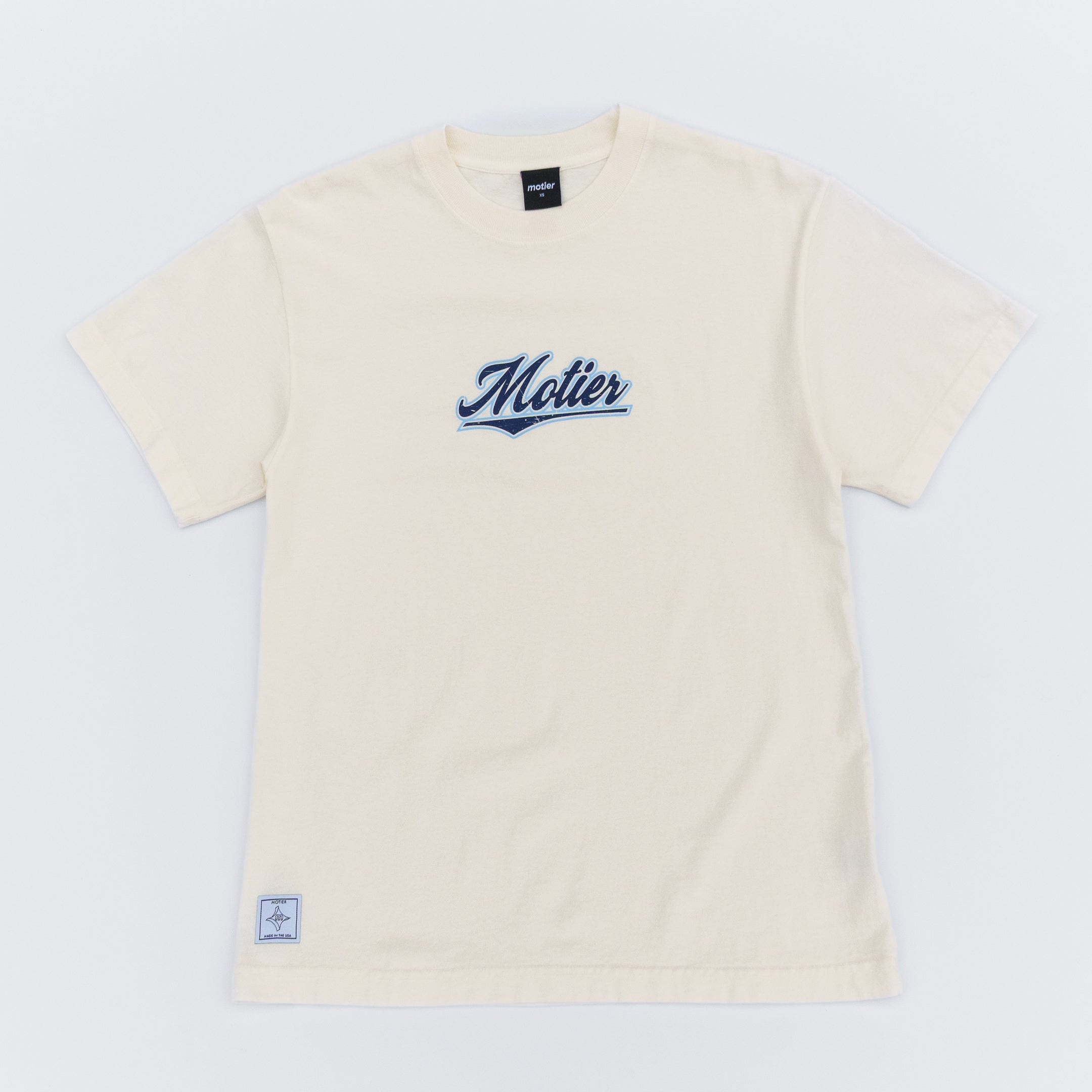 The Varsity Premium Luxe Tee (Antique Pearl) - Motier Lafayette 