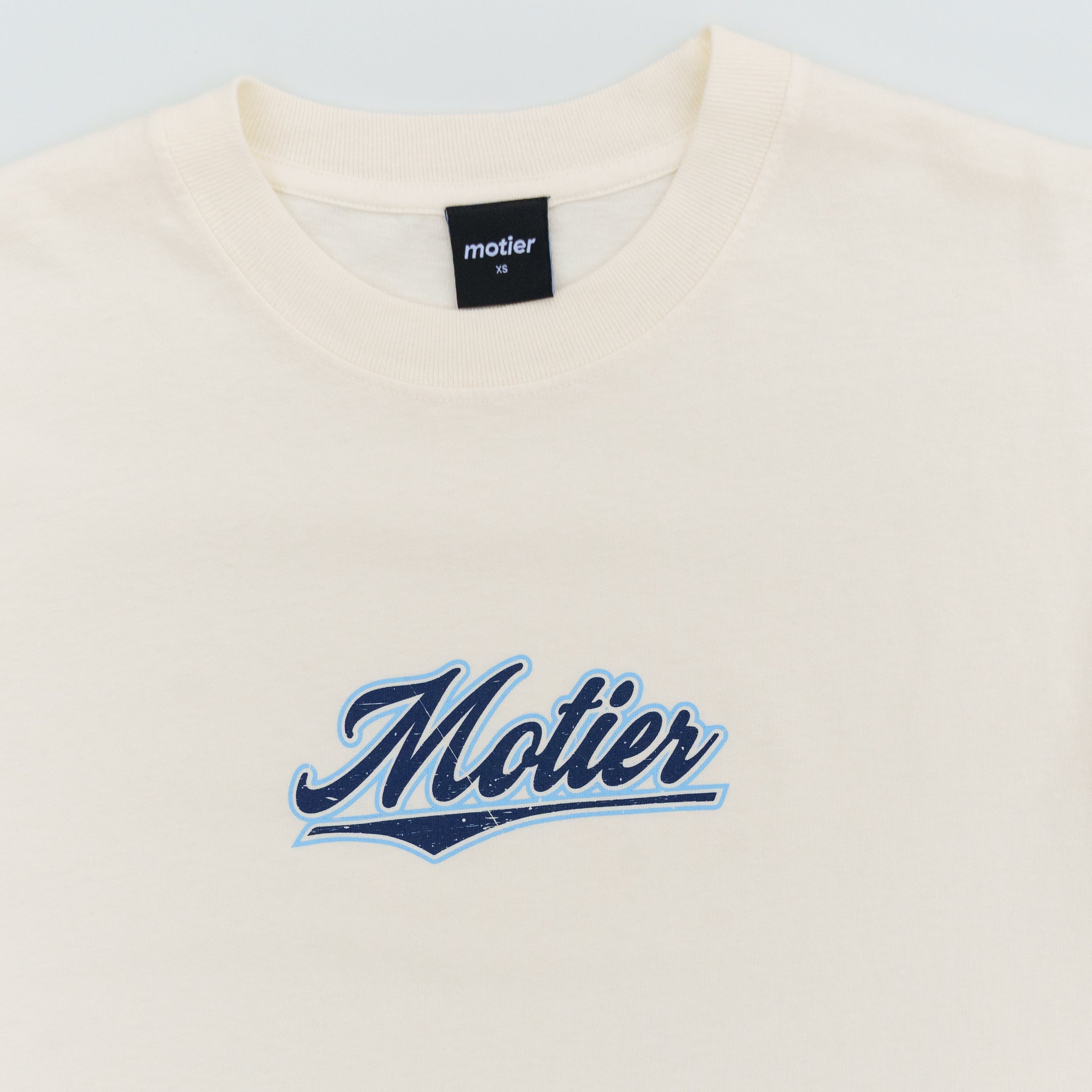 The Varsity Premium Luxe Tee (Antique Pearl) - Motier Lafayette 