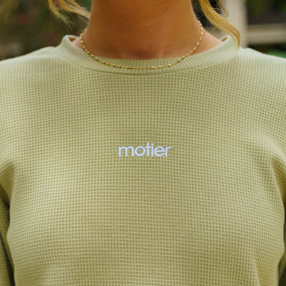 The Waffle Knit Pullover (Sage)