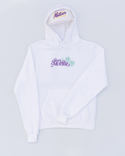 The Krewe De Motier 2025 Hoodie (White) - Motier Lafayette 