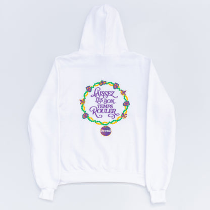 The Krewe De Motier 2025 Hoodie (White) - Motier Lafayette 